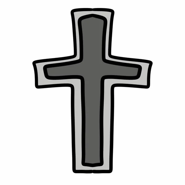 Хрест Значок Християнський Хрест Символ Ілюстрація — стокове фото