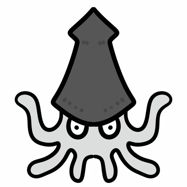 Roztomilý Chobotnice Zvířecí Charakter Ilustrace — Stock fotografie