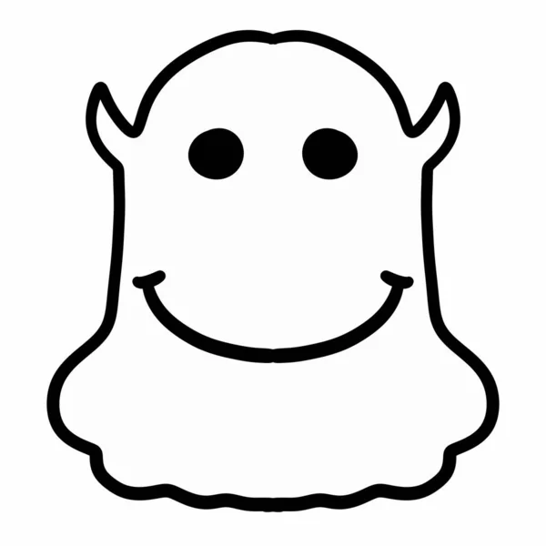 Ilustración Personaje Dibujos Animados Fantasma —  Fotos de Stock