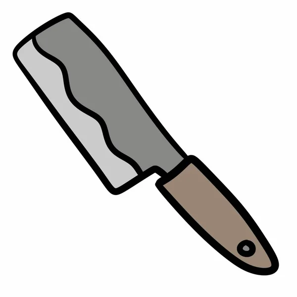 Kitchen Knife Illustration White Background — Stock Photo, Image