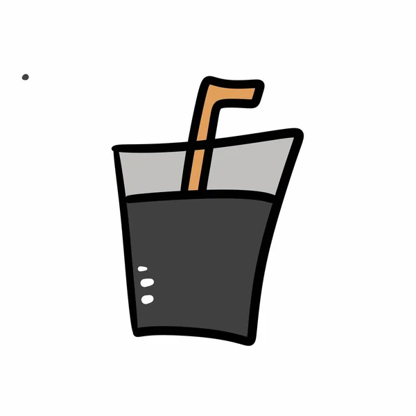 Café Bebida Dibujos Animados Sobre Fondo Blanco — Foto de Stock