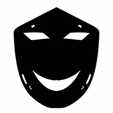 Mutlu yüz maskesi simgesi, basit biçim