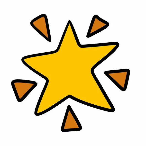 Cute Star Icon Flat Design — Stock Photo, Image