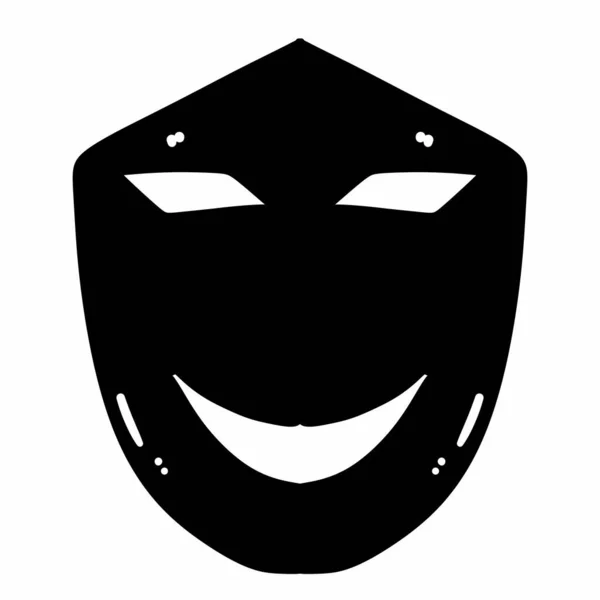 Šťastná Ikona Masky Obličeje Jednoduchý Styl — Stock fotografie