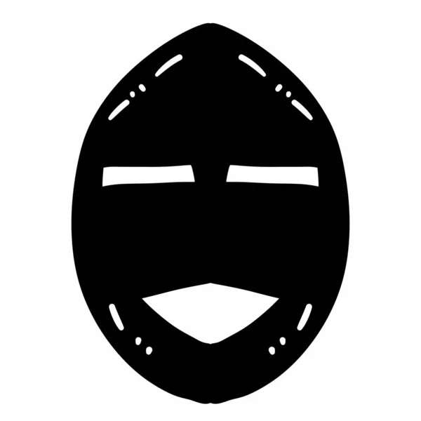 Icono Máscara Cara Feliz Estilo Simple —  Fotos de Stock