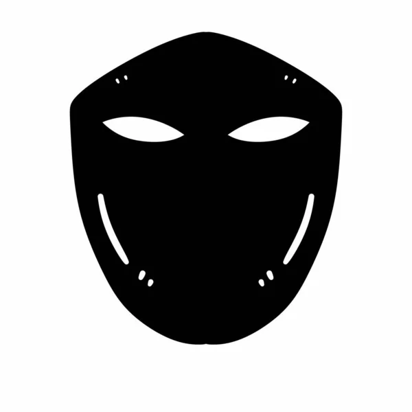 Máscara Negra Icono Ilustración Diseño — Foto de Stock
