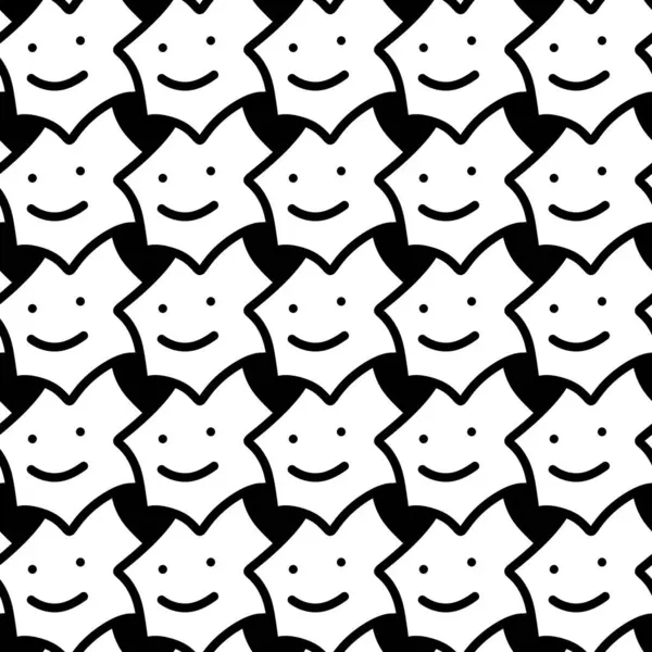 Nahtloses Muster Mit Handgezeichneten Schwarz Weißen Doodle Formen — Stockfoto