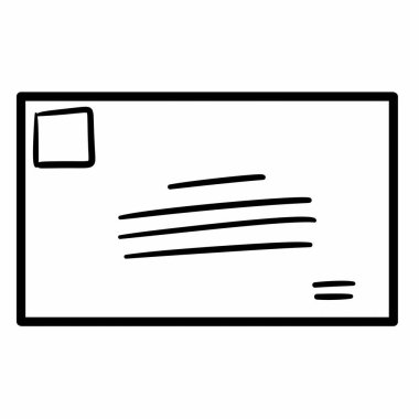 Beyaz arkaplanda e- posta iletisi simgesi