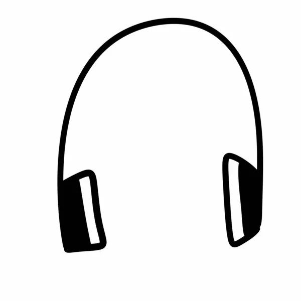 Kreslené Ikony Kreslených Sluchátek — Stock fotografie
