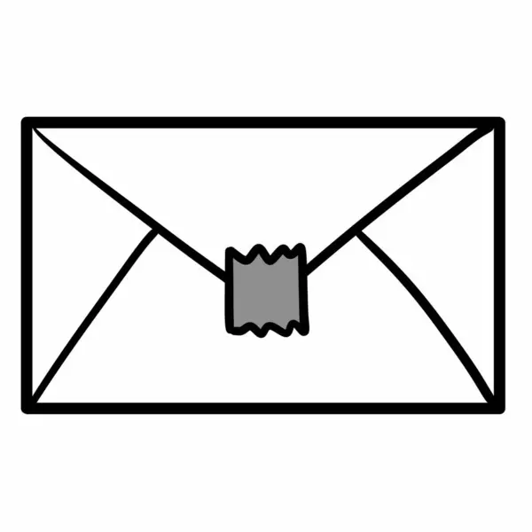 Email Message Icon White Background — Stock Photo, Image