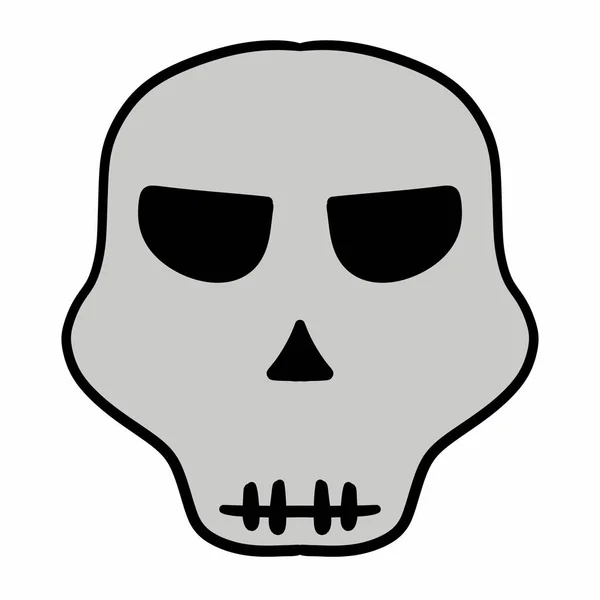 Cráneo Muerto Con Huesos Dibujos Animados — Foto de Stock