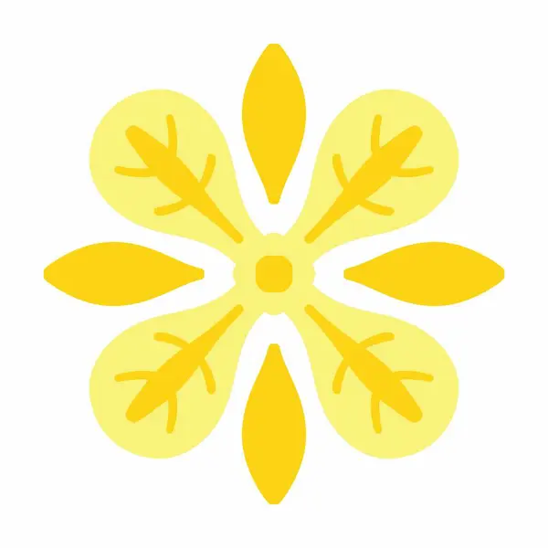 Amarelo Flor Desenho Animado Ícone Ilustração — Fotografia de Stock
