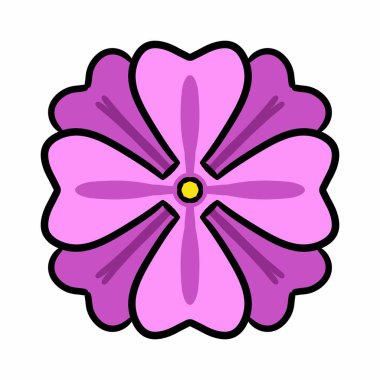çiçek karikatür simgesi, özet biçimi