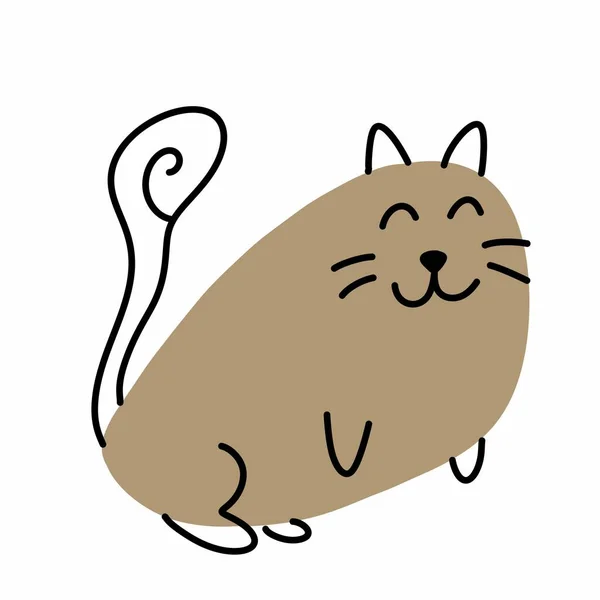 猫卡通人物图标 — 图库照片