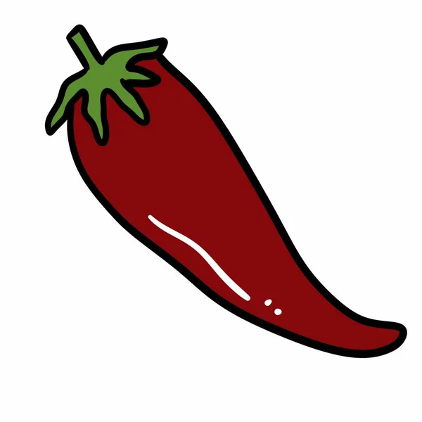 Roter Paprika Gemüse Auf Weißem Hintergrund — Stockfoto
