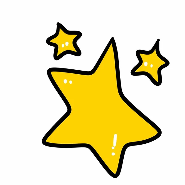 Arte Estrela Desenho Animado Ícone Ilustração — Fotografia de Stock