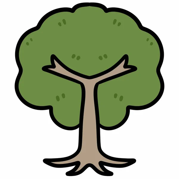 Árvore Ícone Floresta Fundo Branco — Fotografia de Stock