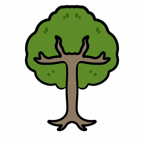 Baum Wald Symbol Auf Weißem Hintergrund — Stockfoto
