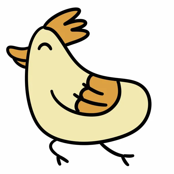Cartone Animato Pollo Sfondo Bianco — Foto Stock