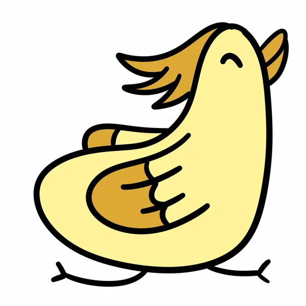 Kreskówka Kurczaka Białym Tle — Zdjęcie stockowe