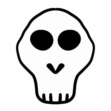 Kafatası Dövmesi. Kafatası karikatür çizimi.