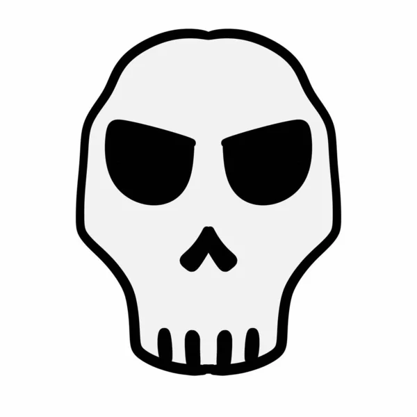 Tetování Lebky Skull Kreslené Ilustrace — Stock fotografie