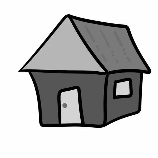 Haus Symbol Auf Weißem Hintergrund Illustration — Stockfoto