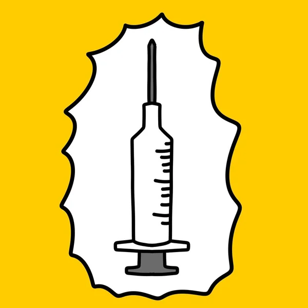 Kreslený Obrázek Ikony Očkování — Stock fotografie
