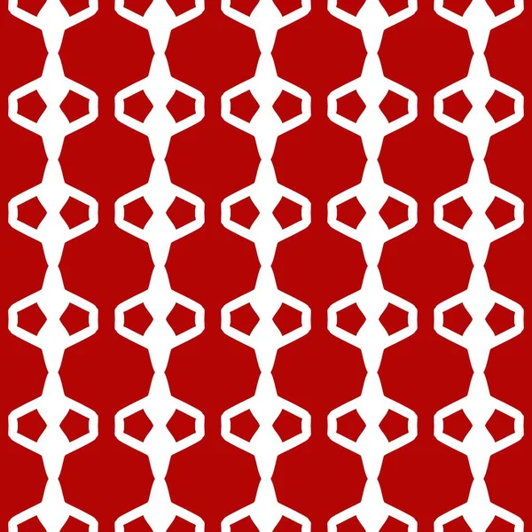 シームレスなパターン赤い幾何学模様を繰り返し — ストック写真
