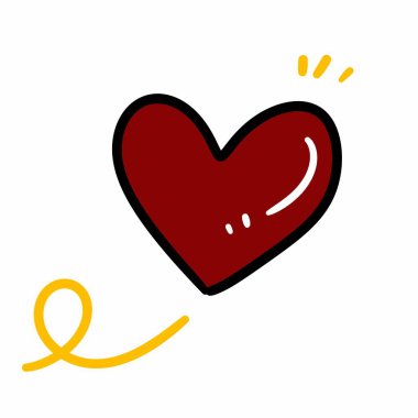 Beyaz arka plan üzerinde izole kırmızı kalp simgesi.