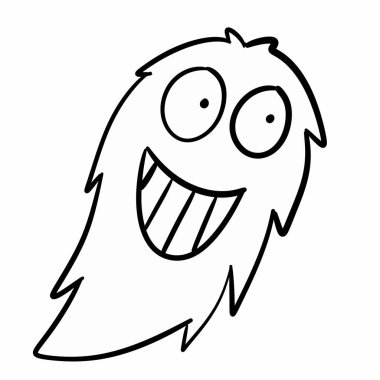 Mutlu cadılar bayramı, çizgi çizimi, hayalet çizimi