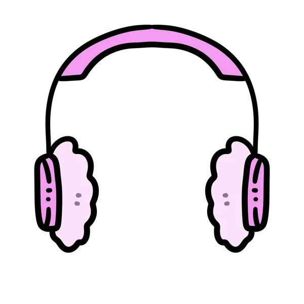 Навушники Музика Ізольований Дизайн Ілюстрації — стокове фото