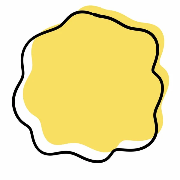 Caixa Texto Amarela Fundo Branco — Fotografia de Stock