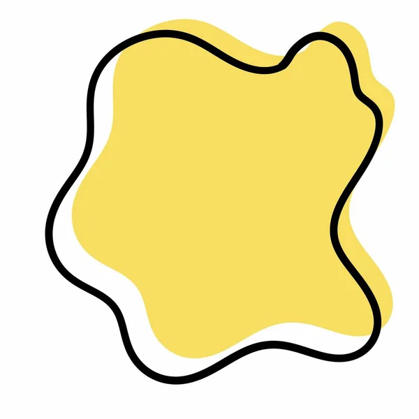 Желтый Текстовый Ящик Белом Фоне — стоковое фото