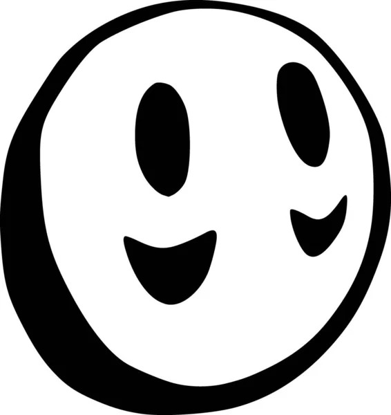 Halloween Fantasma Icono Dibujos Animados Estilo Esquema —  Fotos de Stock