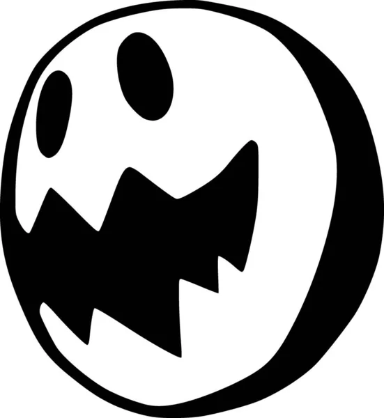 Halloween Spöket Tecknad Ikon Kontur Stil — Stockfoto