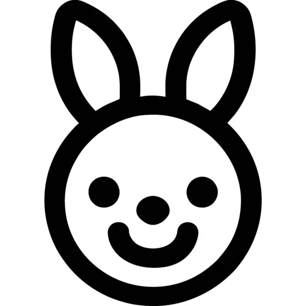 Animal Face Easter Εικονίδιο Στυλ Περίγραμμα — Φωτογραφία Αρχείου
