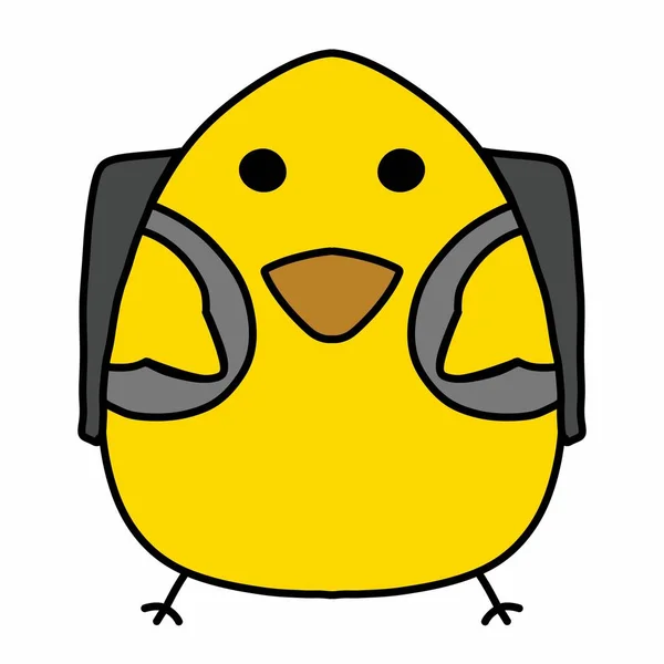 Isolado Bonito Pássaro Desenho Animado Design — Fotografia de Stock
