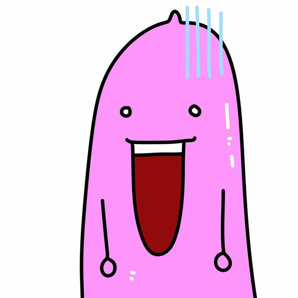 Personagem Preservativo Rosa Desenhos Animados Fundo Branco — Fotografia de Stock
