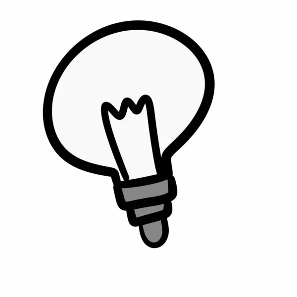 Lampe Dünne Linie Symbol Auf Weißem Hintergrund — Stockfoto