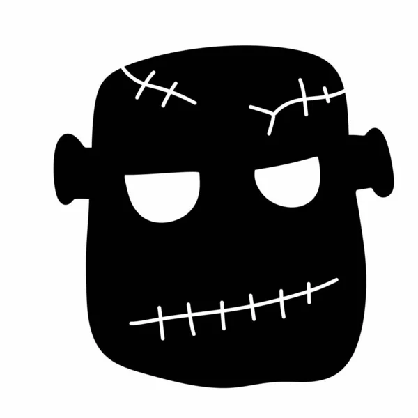 Arte Dibujos Animados Garabato Máscara Halloween —  Fotos de Stock