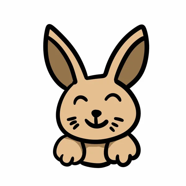 Sevimli Tavşan Karakter Ikonu — Stok fotoğraf