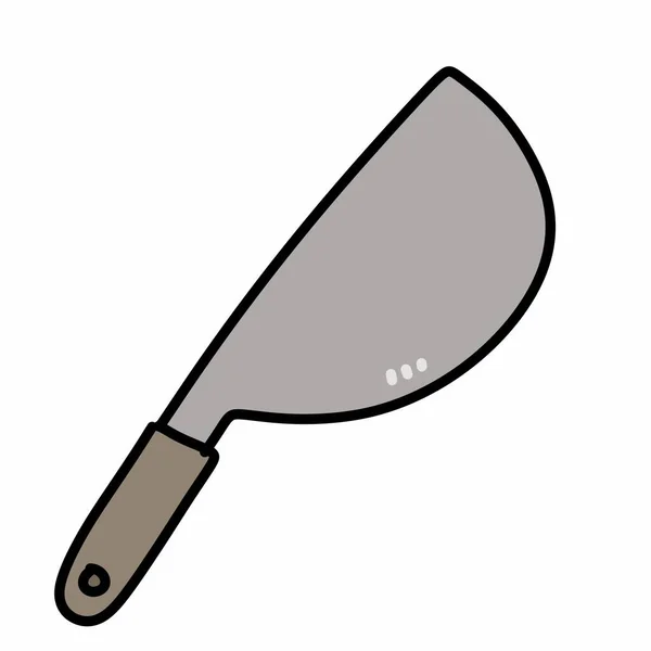 Иллюстрация Карикатурного Кухонного Ножа — стоковое фото