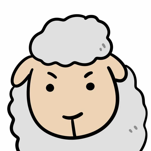 Illustrazione Cartone Animato Pecore Sfondo Bianco — Foto Stock