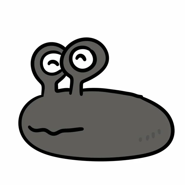 Cartoon Doodle Cute Slug — Stock Photo, Image