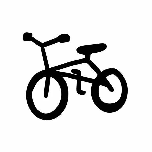 Bicicleta Preta Ícone Linha Fina — Fotografia de Stock