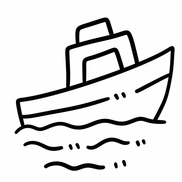 Loď Webová Ikona Jednoduchá Ilustrace — Stock fotografie