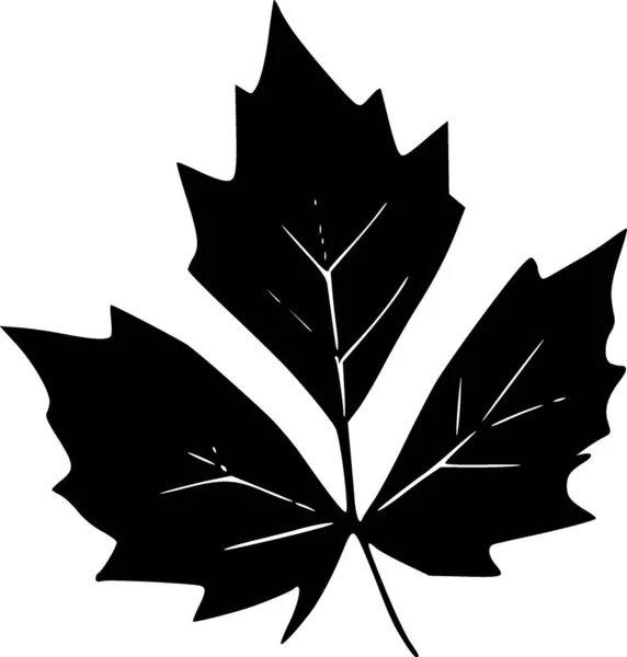 Maple Leaf Silhouette White — Stock Photo, Image