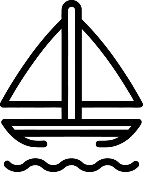 Hajó Web Ikon Egyszerű Illusztráció — Stock Fotó
