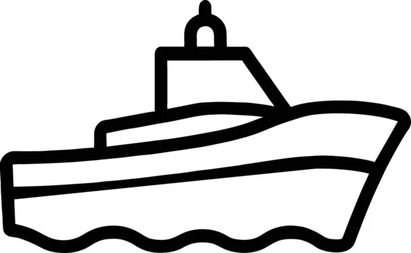 Hajó Web Ikon Egyszerű Illusztráció — Stock Fotó